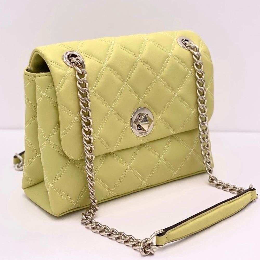 KATE SPADE♠️New York 💚Natalia💚QUILTED SMALL FLAP CONVERTIBLE BAG 🌟EUC🌟